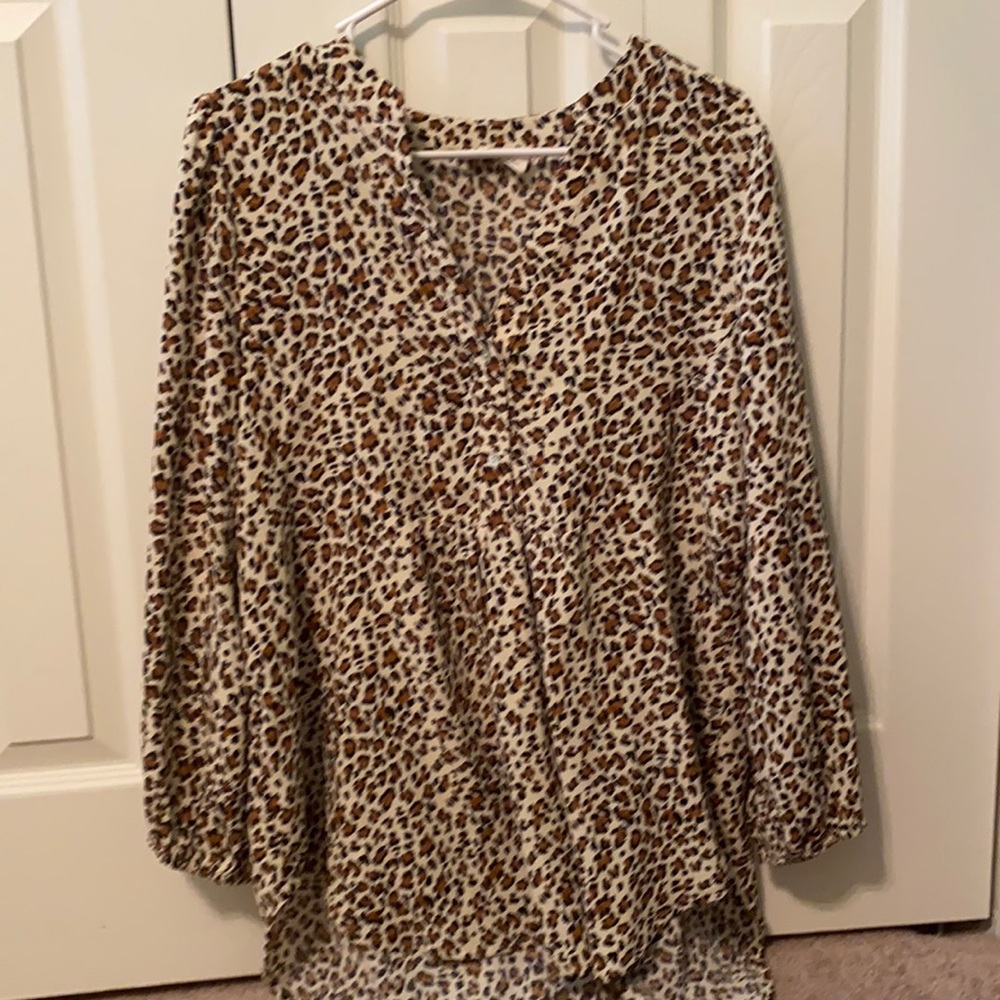 Cheetah Print Blouse.